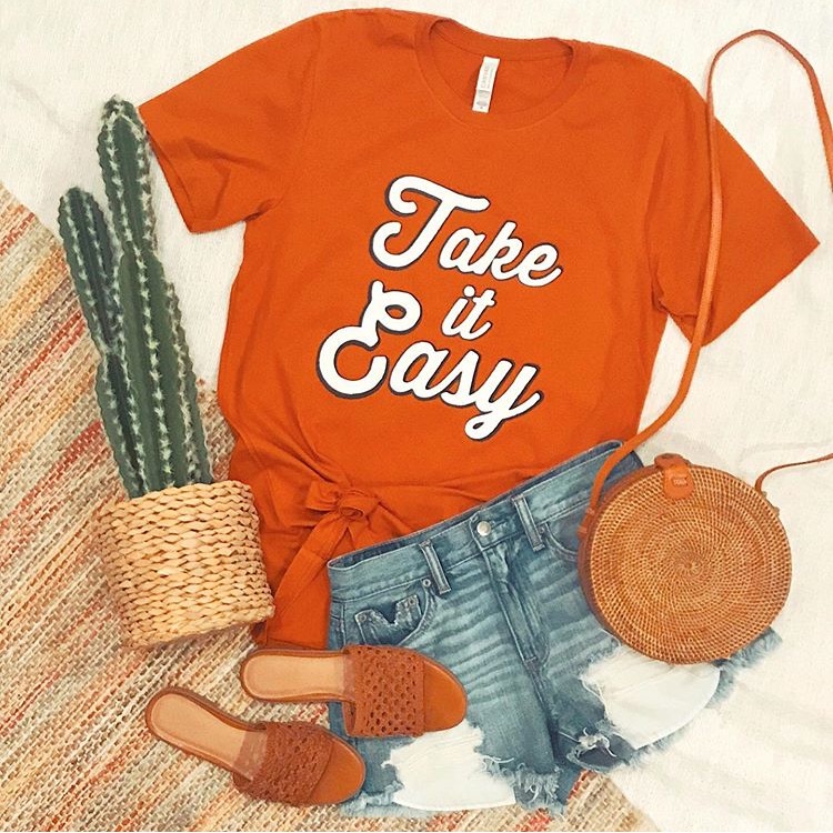 Take It Easy Graphic Tee | Autumn Orange